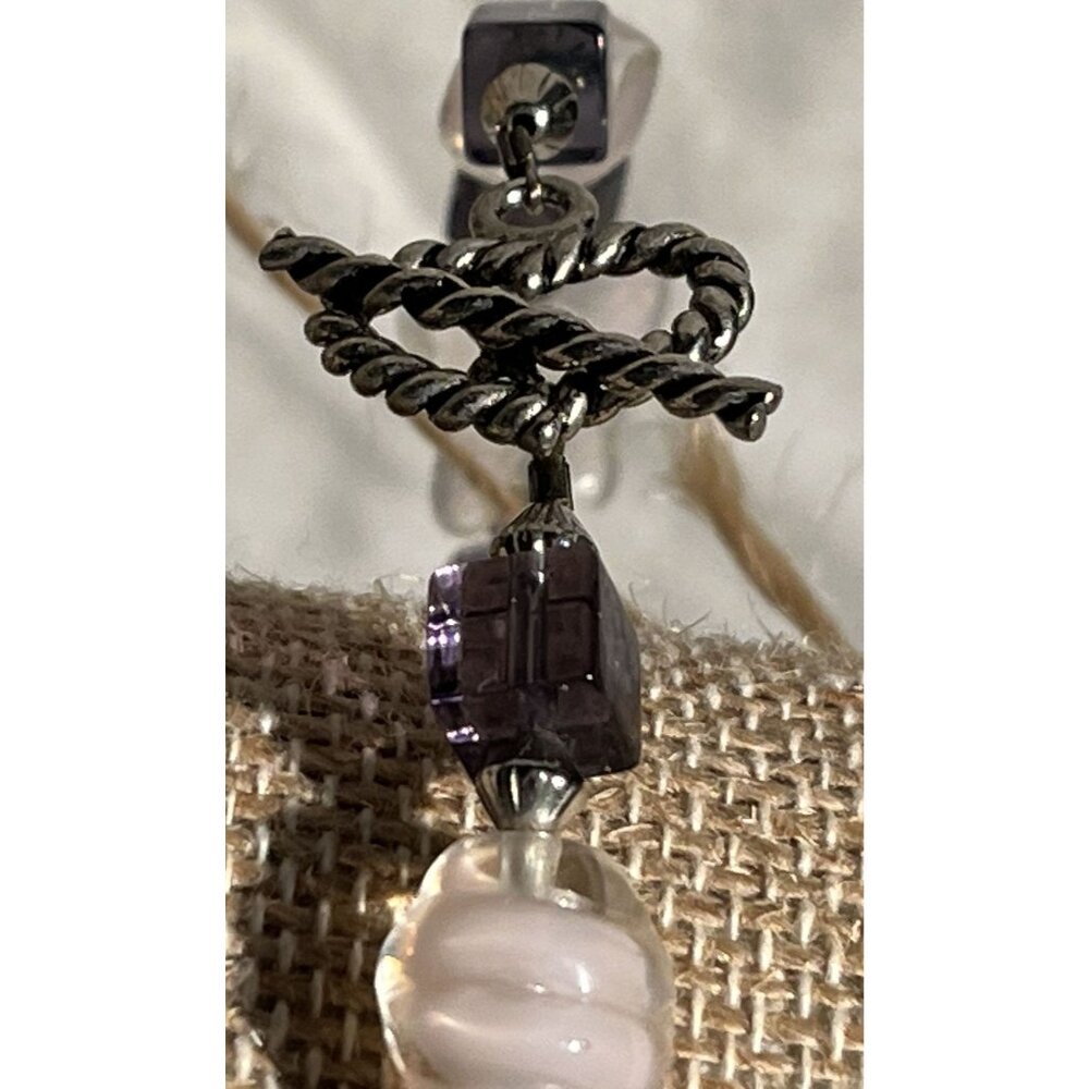 Butterfly & Cube Beaded Bracelet With Heart Toggle Clasp - Picture 6 of 6